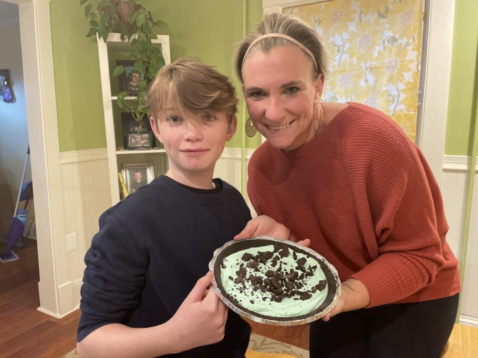 Over time, our holiday Grasshopper Pie-making tradition has transformed in many ways. It has become better than I could have ever expected, thanks to getting sober. (Photo: Suzanne Hayes)