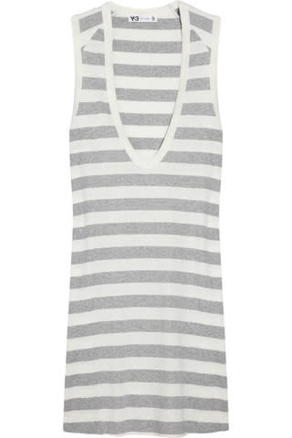 Y-3 Striped cotton dress, $85.50, at The Outnet