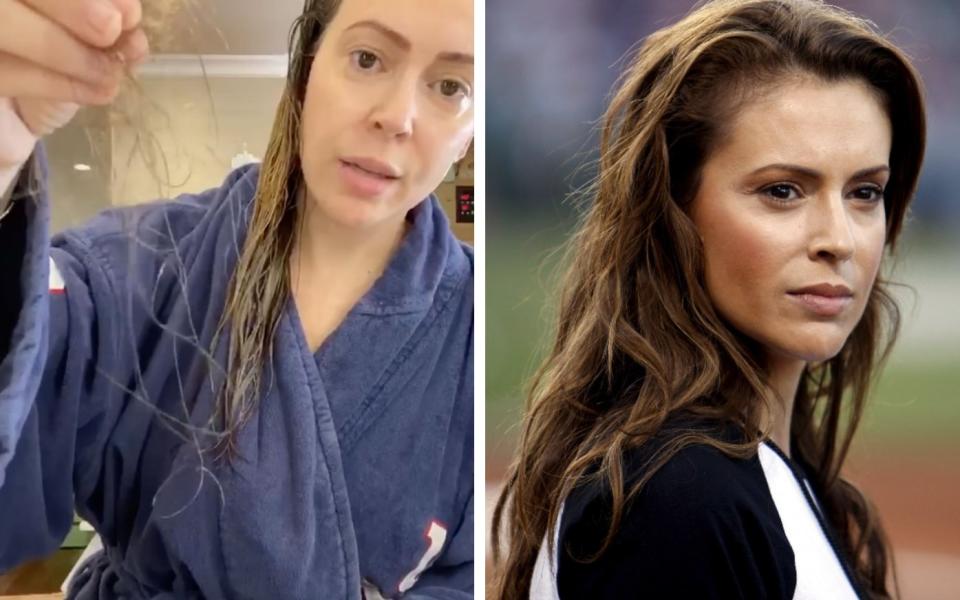 Covid 'long-hauler' Alyssa Milano has documented her hair loss, 