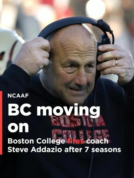 Boston College fires coach Steve Addazio after 7 seasons