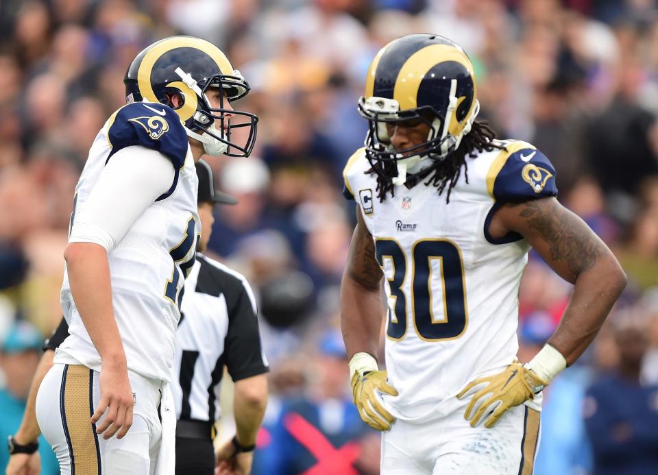 Todd Gurley, right, has no clue how to fix the Los Angeles Rams' 