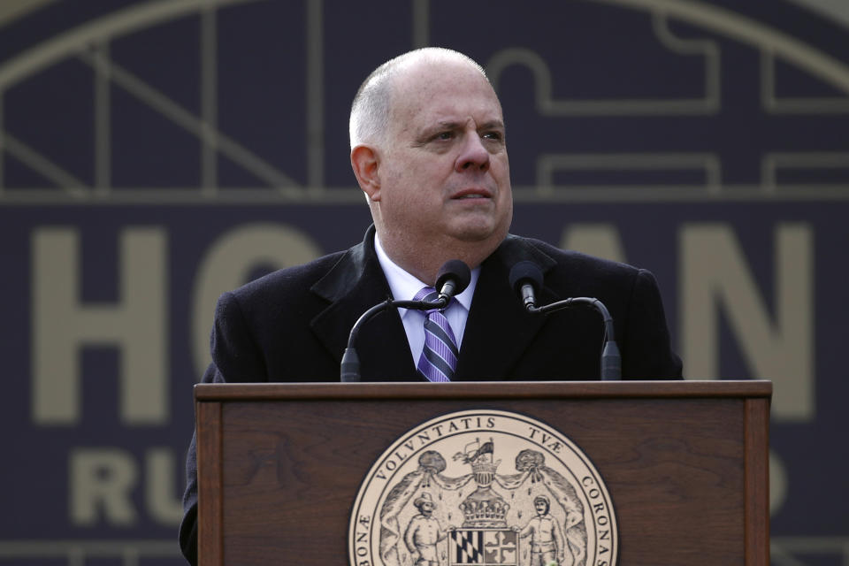 Maryland Gov. Larry Hogan at his second inauguration ceremony, on Jan. 16, 2019, in Annapolis, Md. (Photo: Patrick Semansky/AP)