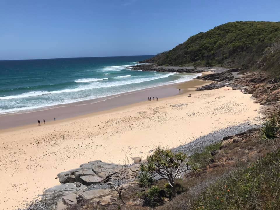 Pretty beach pictured now clean. 