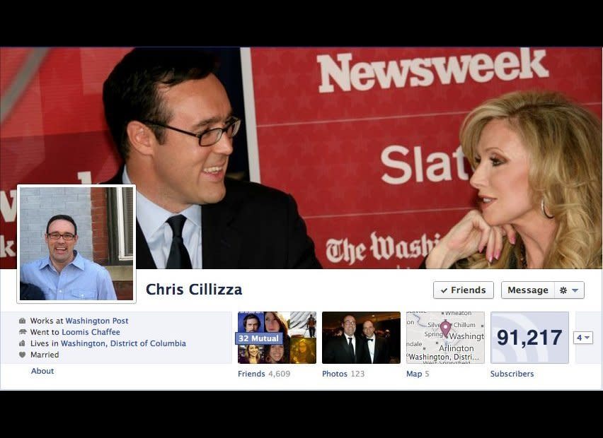 Managing Editor, PostPolitics.com at <i>The Washington Post</i> <a href="http://www.facebook.com/chris.cillizza" target="_hplink">http://www.facebook.com/chris.cillizza</a>