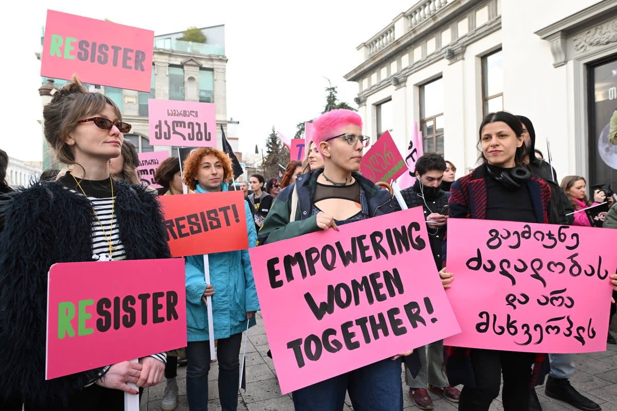 Representative: Activist in demonstration against violence and oppression of women  (AFP via Getty Images)