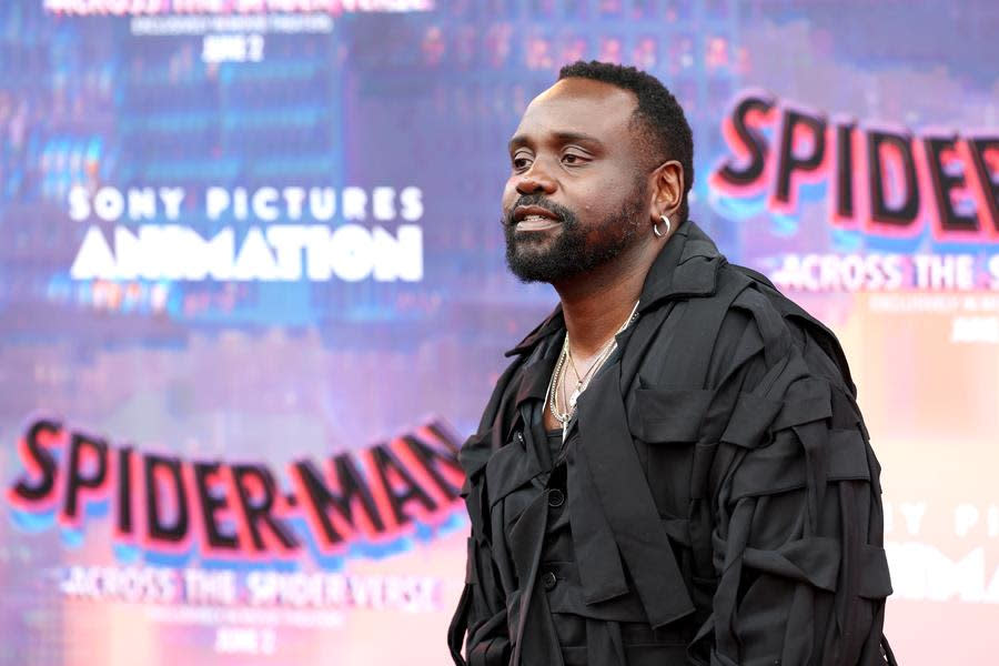 Brian Tyree Henry lends his vocal talents to “Spider-Man: Across the Spider-Verse,” which world premiered at the Regency Village Theatre in Westwood. (Monica Schipper/Getty Images)