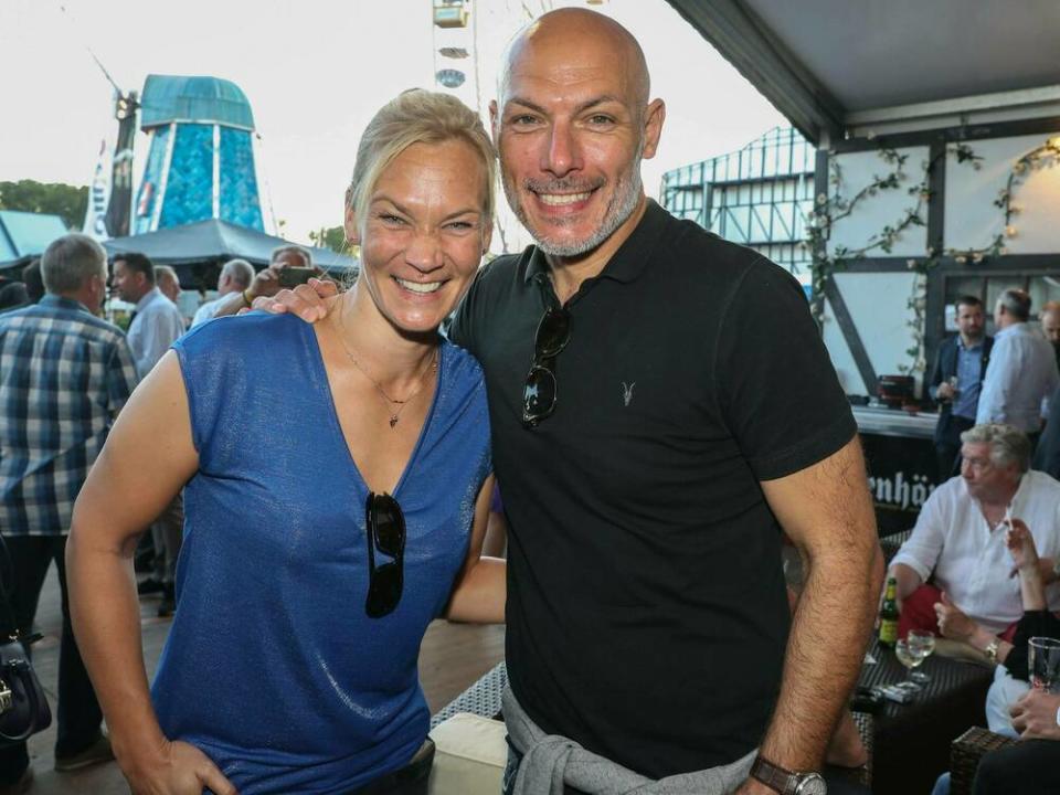 Bibiana Steinhaus und Ehemann Howard Webb bei einer Veranstaltung 2018. (Bild: imago/localpic)