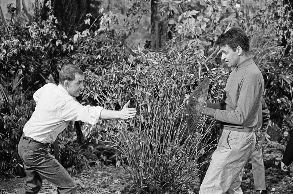 william russell on the set of doctor who in 1965