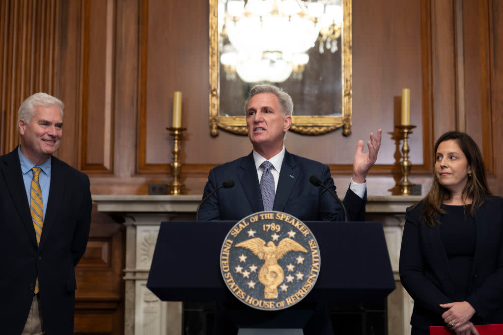  Speaker Kevin McCarthy (R-Calif.) during a press conference. 