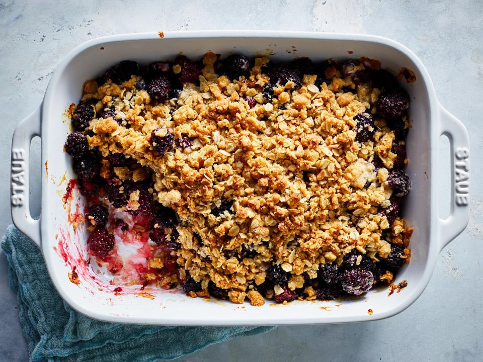 Treat Yourself: Blackberry Crisp with Crunchy Oat Topping