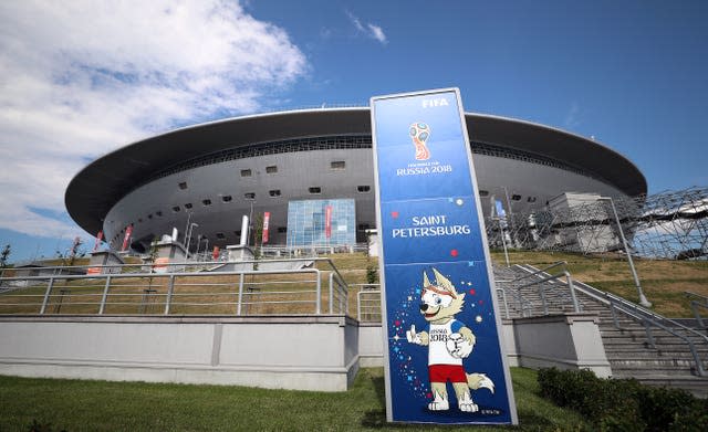 The Gazprom Arena in St Petersburg was stripped of the right to host this season&#39;s men&#39;s Champions League final 