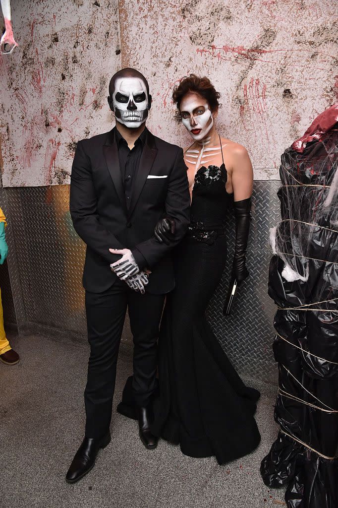 <p>As long as you, your partner, or someone you know has a talent for makeup, then these sexy skeleton costumes only involve all-black ensembles to put together. </p><p><a class="link " href="https://www.amazon.com/Graftobian-88852-Skull-Makeup-Kit/dp/B00247XWMA/?tag=syn-yahoo-20&ascsubtag=%5Bartid%7C10070.g.1923%5Bsrc%7Cyahoo-us" rel="nofollow noopener" target="_blank" data-ylk="slk:Shop Skeleton Makeup Kit">Shop Skeleton Makeup Kit</a></p>