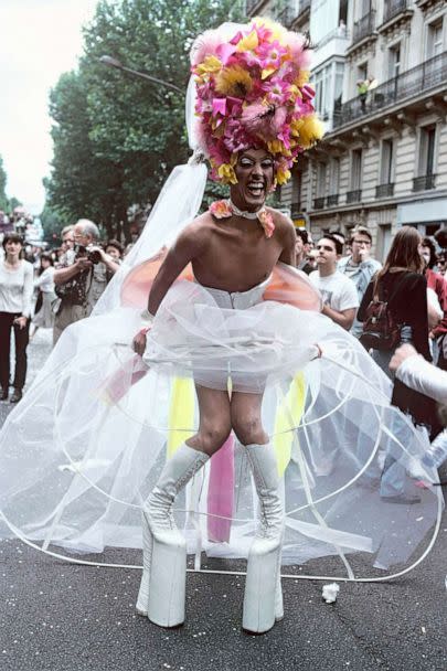 PHOTO: Gay pride in Paris in June, 1996.  (Francois Le Diascorn/Gamma-Rapho via Getty Images)