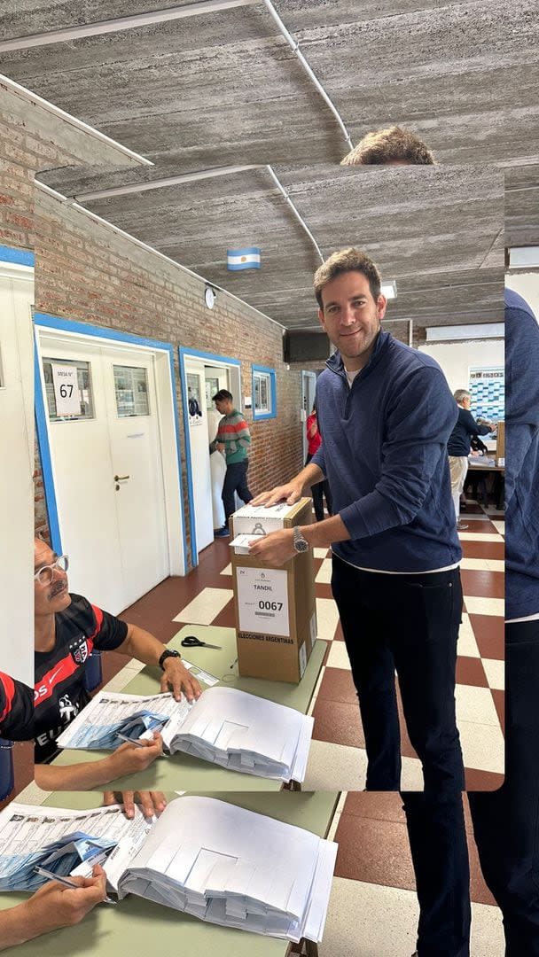 Aspi votó esta mañana Juan Martín Del Potro