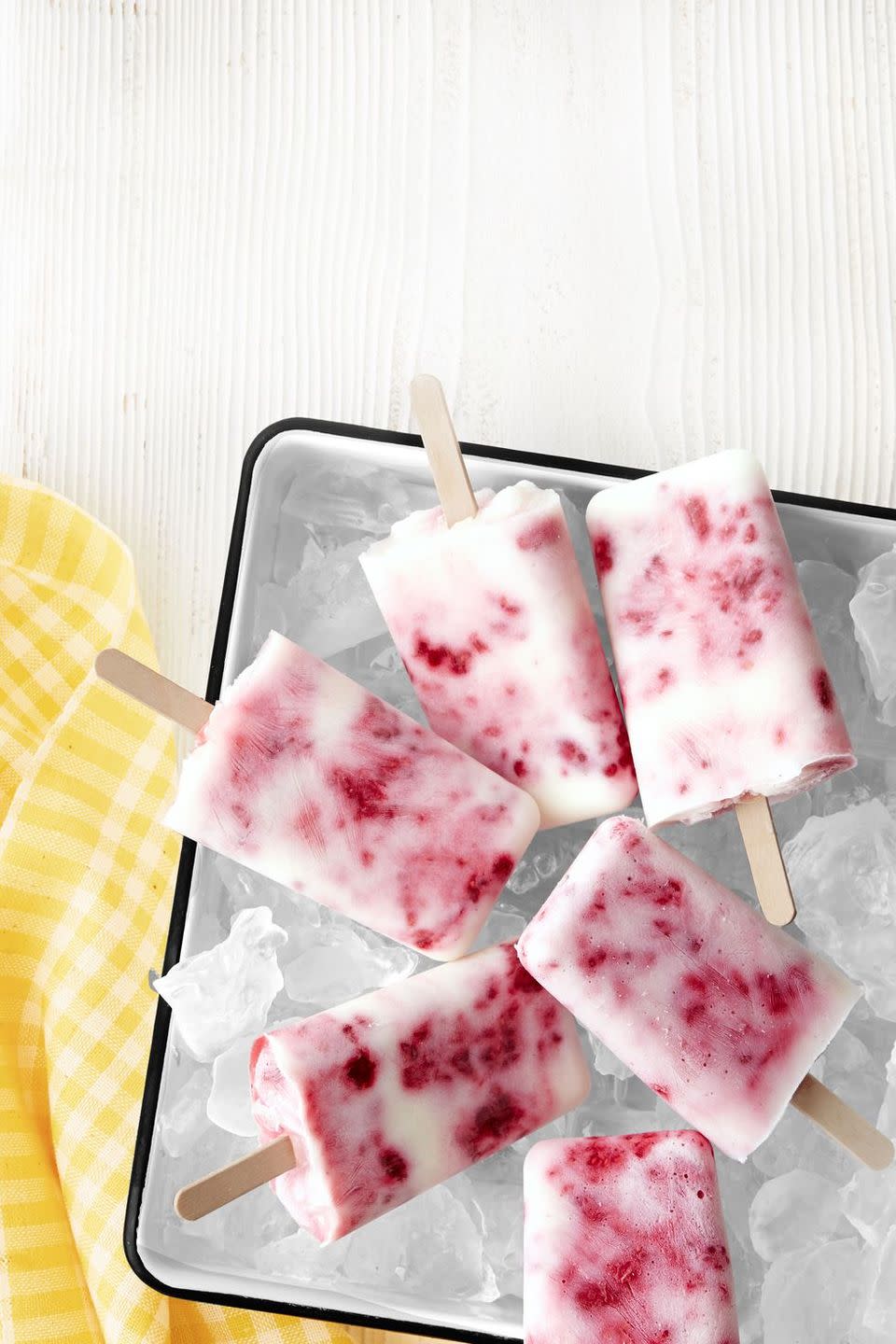 Raspberry-Buttermilk Ice Pops