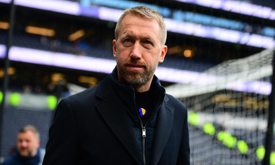 <span>Graham Potter has had talks with his former club <a class="link " href="https://sports.yahoo.com/soccer/teams/brighton/" data-i13n="sec:content-canvas;subsec:anchor_text;elm:context_link" data-ylk="slk:Brighton;sec:content-canvas;subsec:anchor_text;elm:context_link;itc:0">Brighton</a>, but looks more likely to join Leicester.</span><span>Photograph: James Fearn/PPAUK/Shutterstock</span>