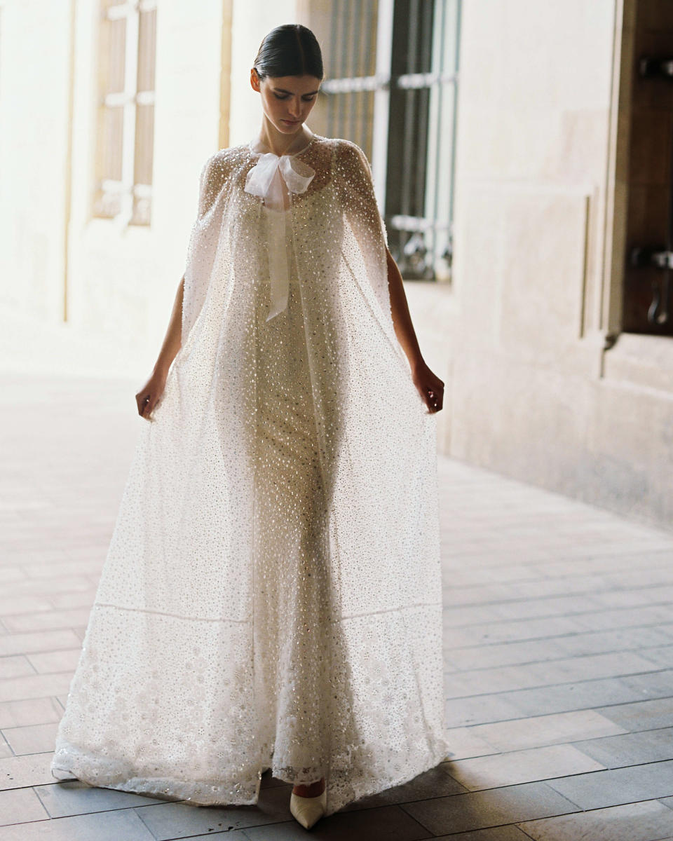 woman in Self-Portrait wedding dress