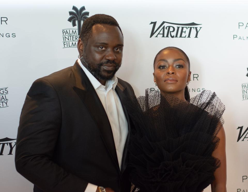 "Causeway" actor Brian Tyree Henry (left) and actress Danielle Deadwyler (right) on the red carpet during the Variety Creative Impact Awards and 10 Directors to Watch Brunch at the Parker Palm Springs in Palm Springs, Calif., on January 6, 2023