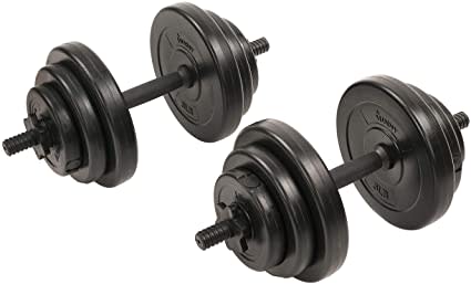 Set of 2 Sunny Health & Fitness 40LB Vinyl Dumbbells