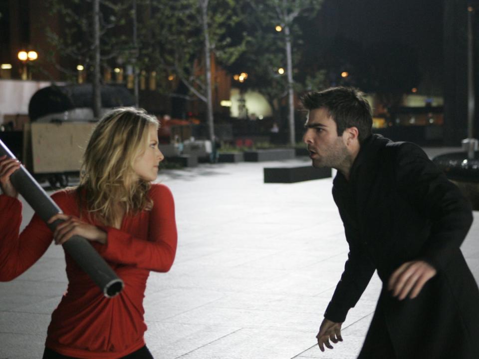 Ali Larter (Nicky) and Quinto (Sylar) in ‘Heroes’ (NBC Universal, Inc)