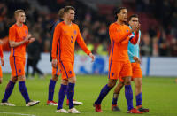 Soccer Football - International Friendly - Netherlands vs England - Johan Cruijff Arena, Amsterdam, Netherlands - March 23, 2018 Netherlands' Hans Hateboer and Virgil van Dijk after the match Action Images via Reuters/John Sibley