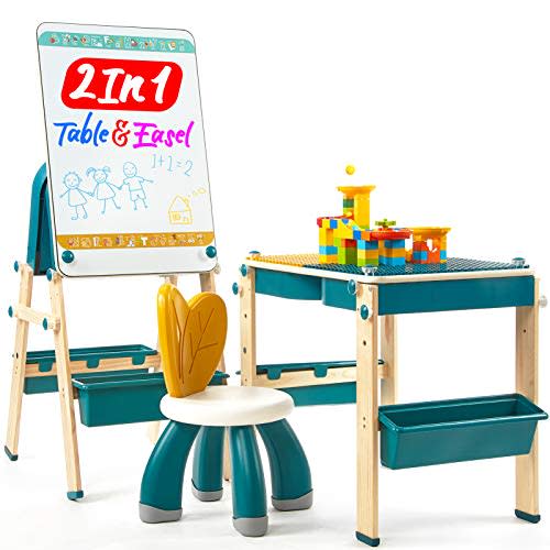 Hahaland 2-in-1 Kids Table & Easel (Amazon / Amazon)