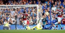 Football Soccer Britain - Chelsea v Burnley - Premier League - Stamford Bridge - 27/8/16 Chelsea's Victor Moses scores their third goal Action Images via Reuters / Andrew Couldridge Livepic