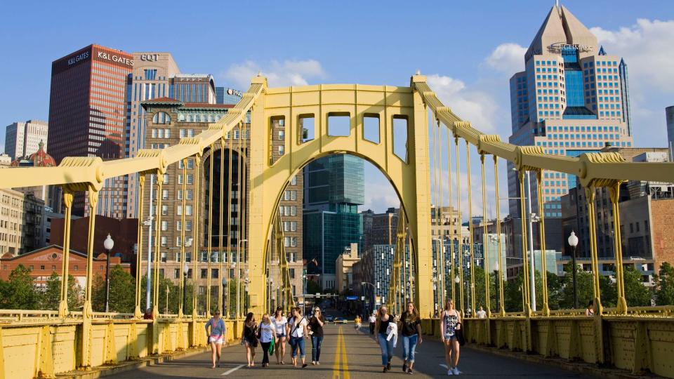 Plenty of bridges crossing Pittsburgh's three rivers, making it easy to get out and meet people.