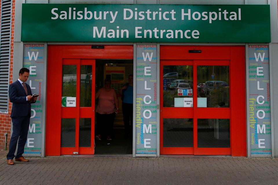 The couple are being treated at Salisbury District Hospital (AFP/Getty Images)