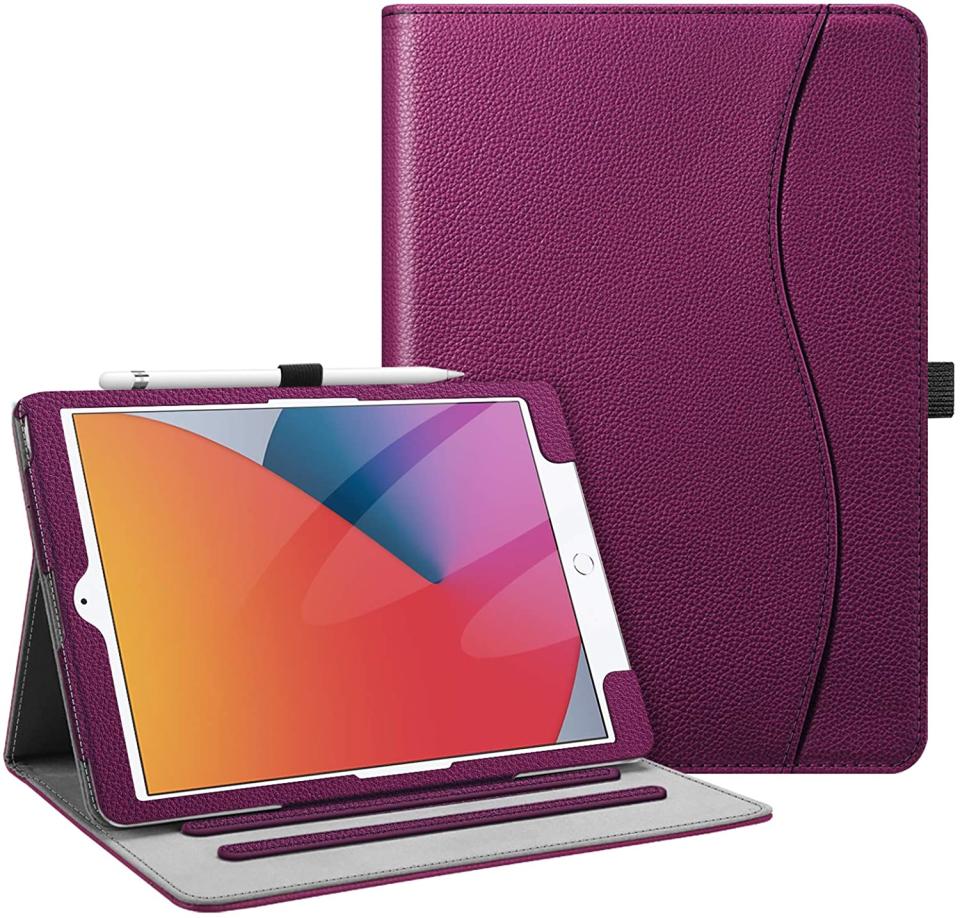 Fintie Case for iPad 9th / 8th / 7th Generation (2021/2020/2019) 10.2 Inch - [Corner Protection] Multi-Angle Viewing Stand Cover with Pocket & Pencil Holder, Auto Wake Sleep, Purple