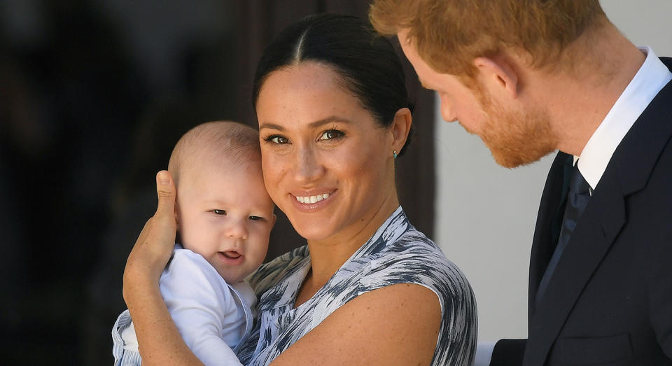 Meghan Markle revealed a terrifying incident with her son Archie in the first episode of her new podcast.  (Getty Images)