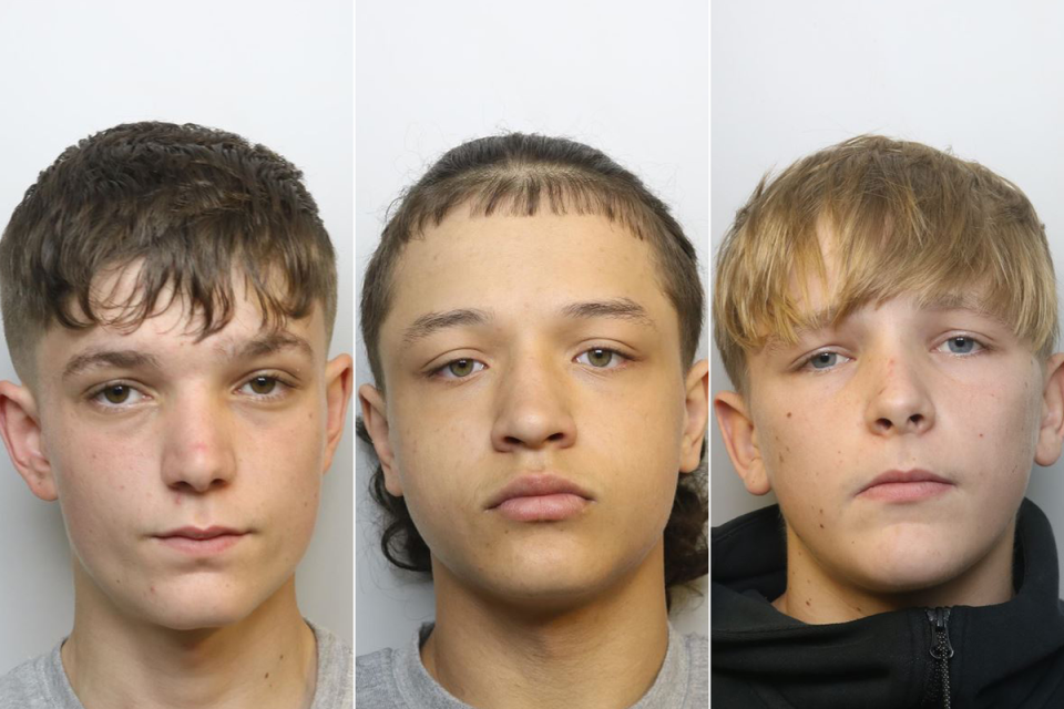 Shane Cunningham, Cartel Bushnell and Leo Knight (from left to right) were identified for the first time by a judge at Bristol Crown Court (Avon and Somerset Police/PA)