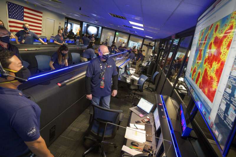 美國航太總署（NASA）火星探測器「毅力號」2月18日登陸火星。（AP）