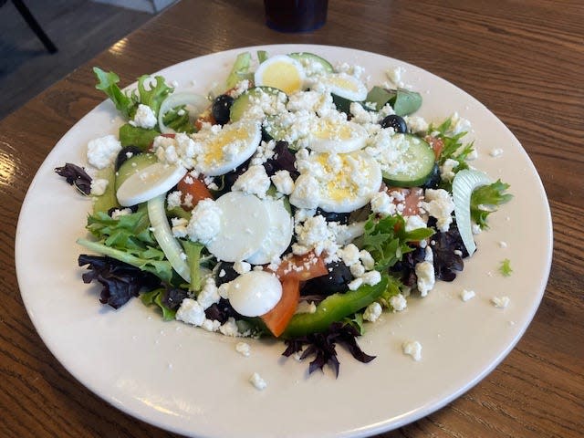 The Greek salad at Clocktower Cafe in Springfield, IL.