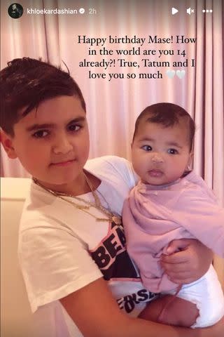 <p>Khloe Kardashian/ Instagram</p> Khloe wishes Mason a Happy Birthday