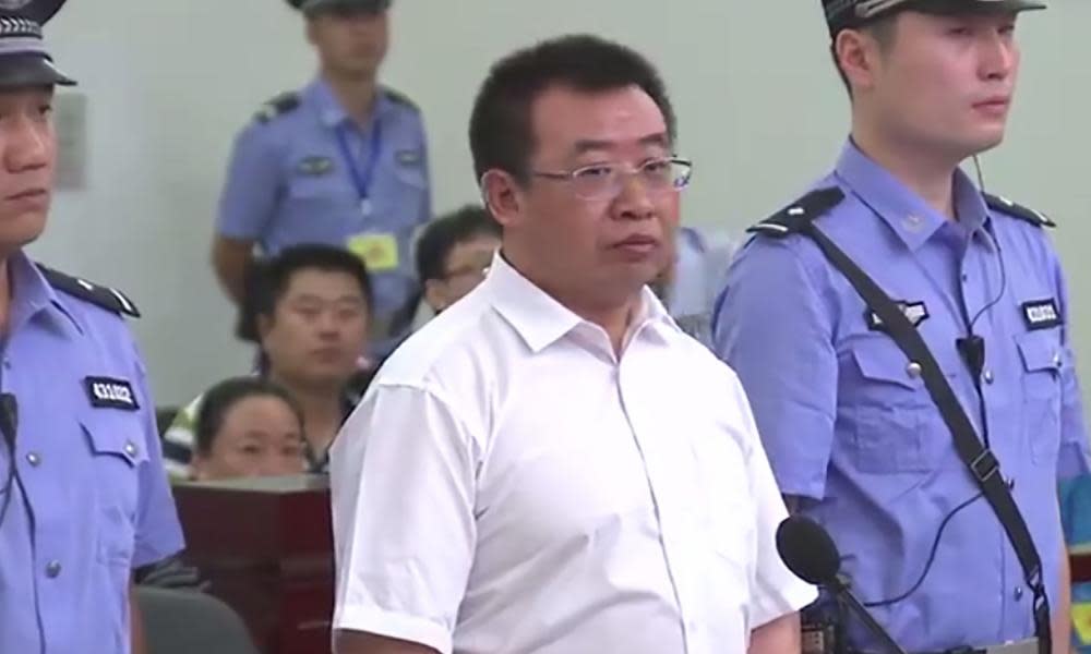 Jiang Tianyong in court in Changsha.