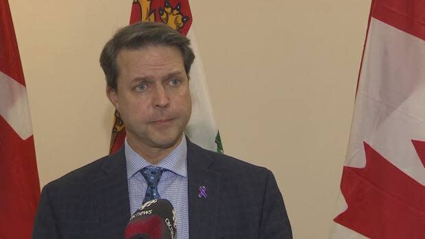 Brad Trivers, shuffled from the education portfolio to become P.E.I.'s Minister of Social Development and Housing in February, apologized in the legislature Wednesday for comments he made about youth employment. (Kin Linton/CBC - image credit)