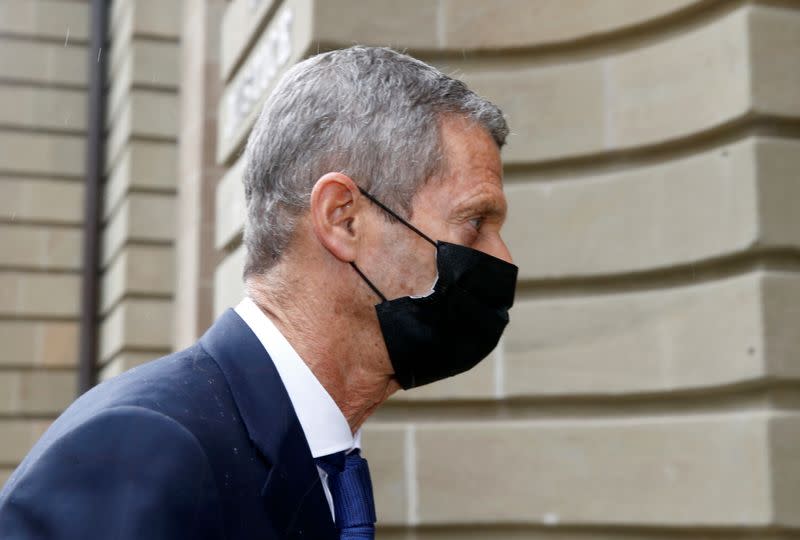 Israeli billionaire Beny Steinmetz arrives at a courthouse in Geneva