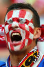 GDANSK, POLAND - JUNE 18: A Croatian fan enjoys the pre match atmosphere during the UEFA EURO 2012 group C match between Croatia and Spain at The Municipal Stadium on June 18, 2012 in Gdansk, Poland. (Photo by Alex Grimm/Getty Images)