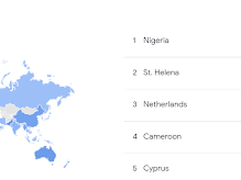 Ranking of searches for “crypto” over the past 90 days (Google Trends).