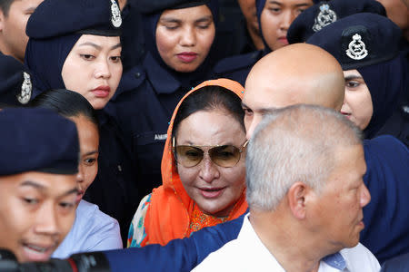 Rosmah Mansor, wife of Malaysia's former Prime Minister Najib Razak, leaves a court in Kuala Lumpur, Malaysia October 4, 2018. REUTERS/Lai Seng Sin