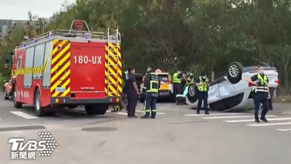 本次車禍7人受傷，其中有2男2女為長者。（圖／台中市消防局提供）