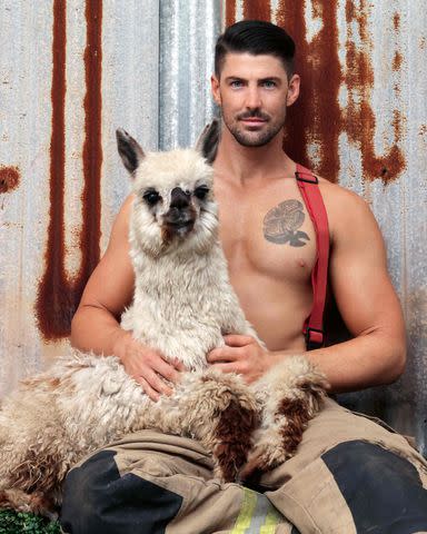 <p>The Australian Firefighters Calendar</p> Photo from the 2024 Australian Firefighters Calendar: Mixed Animal Edition