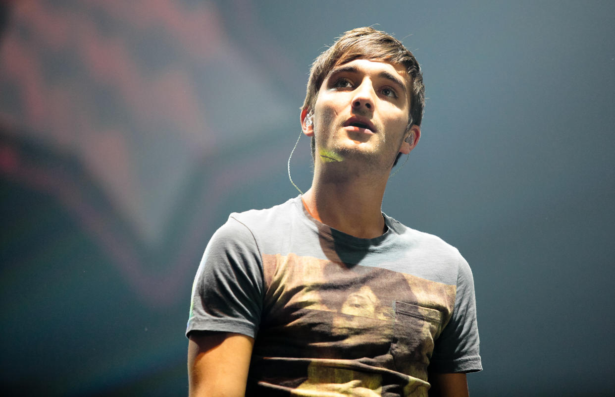 LONDON, UNITED KINGDOM - OCTOBER 01: Tom Parker of The Wanted performs on stage during Girl Guiding UK Big Gig at Bush Hall on October 1, 2011 in London, United Kingdom. (Photo by Christie Goodwin/Redferns)