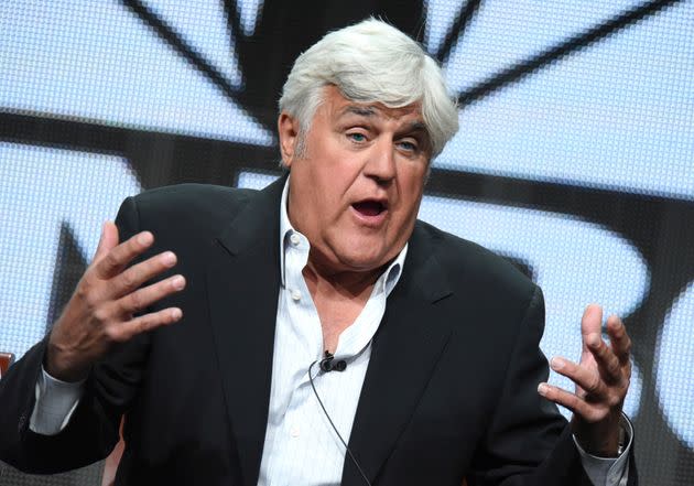 Jay Leno at the NBCUniversal Summer TCA Tour in Beverly Hills in 2015 (Photo by Richard Shotwell/Invision/AP, File)