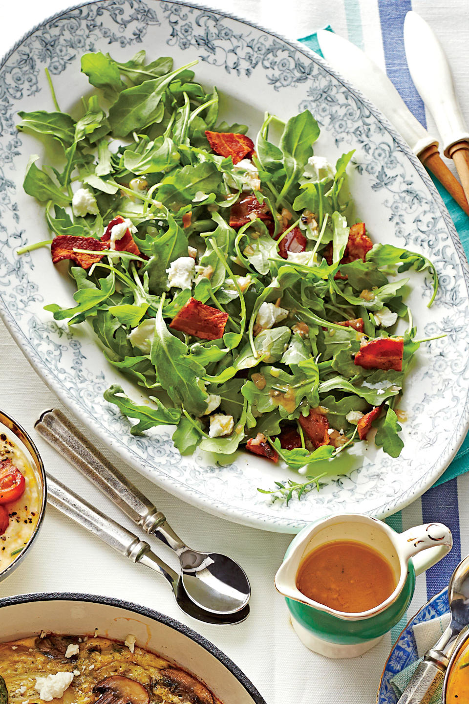 Arugula with Warm Bacon Vinaigrette