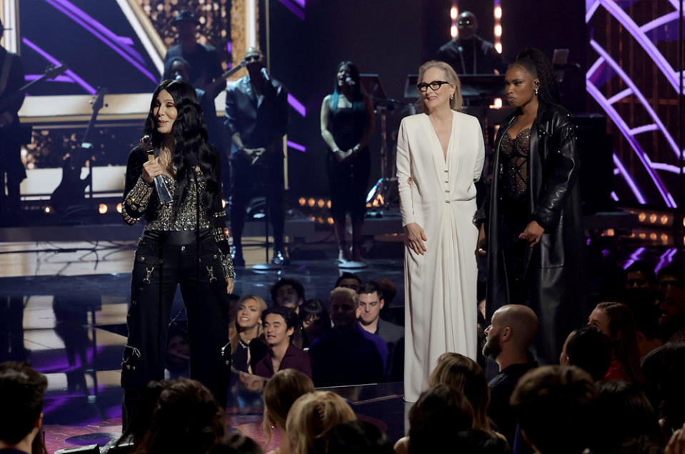 Cher accepts the Icon Award onstage during the 2024 iHeartRadio Music Awards at Dolby Theatre in Los Angeles, California on April 01, 2024. Broadcasted live on FOX.