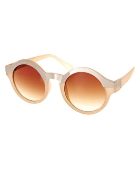 ASOS Metal Top Keyhole Round Sunglasses