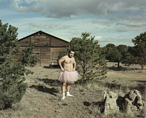 Carey's first "self-portrait in tutu" was taken on April 18, 2003 near Santa Fe, New Mexico.