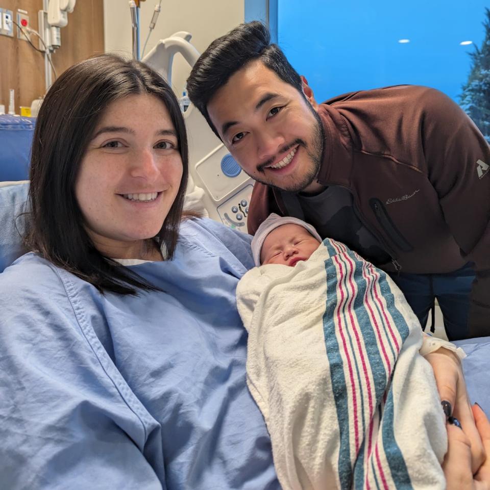 Maple, Ont., parents Vic and Katie welcomed their first baby Mia at 12:27 a.m. at Cortellucci Vaughan Hospital on New Year's Day.